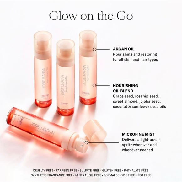 Josie Maran Warm Amber Argan Prosperity Mist Soft Skin Body Oil 6.42oz - Picture 4 of 4